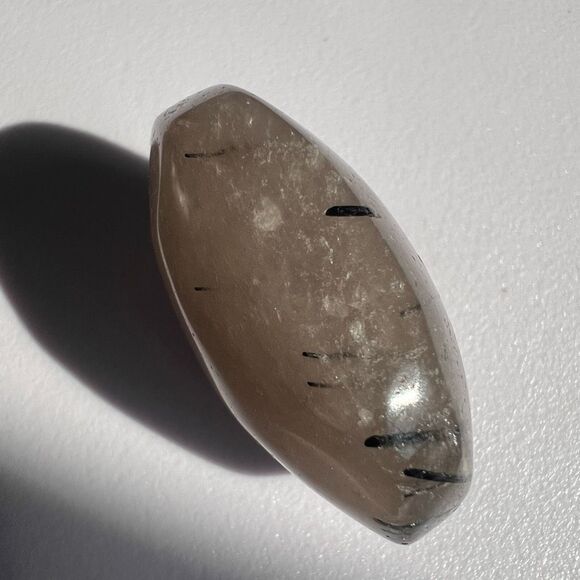 Black Rutilated Quartz Crystal Palmstone (#4) - Picture 6 of 12
